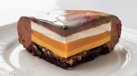 разрез торта начинки и мусс