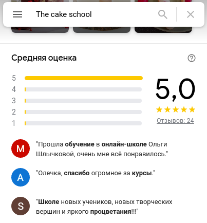 Отзывы гугл